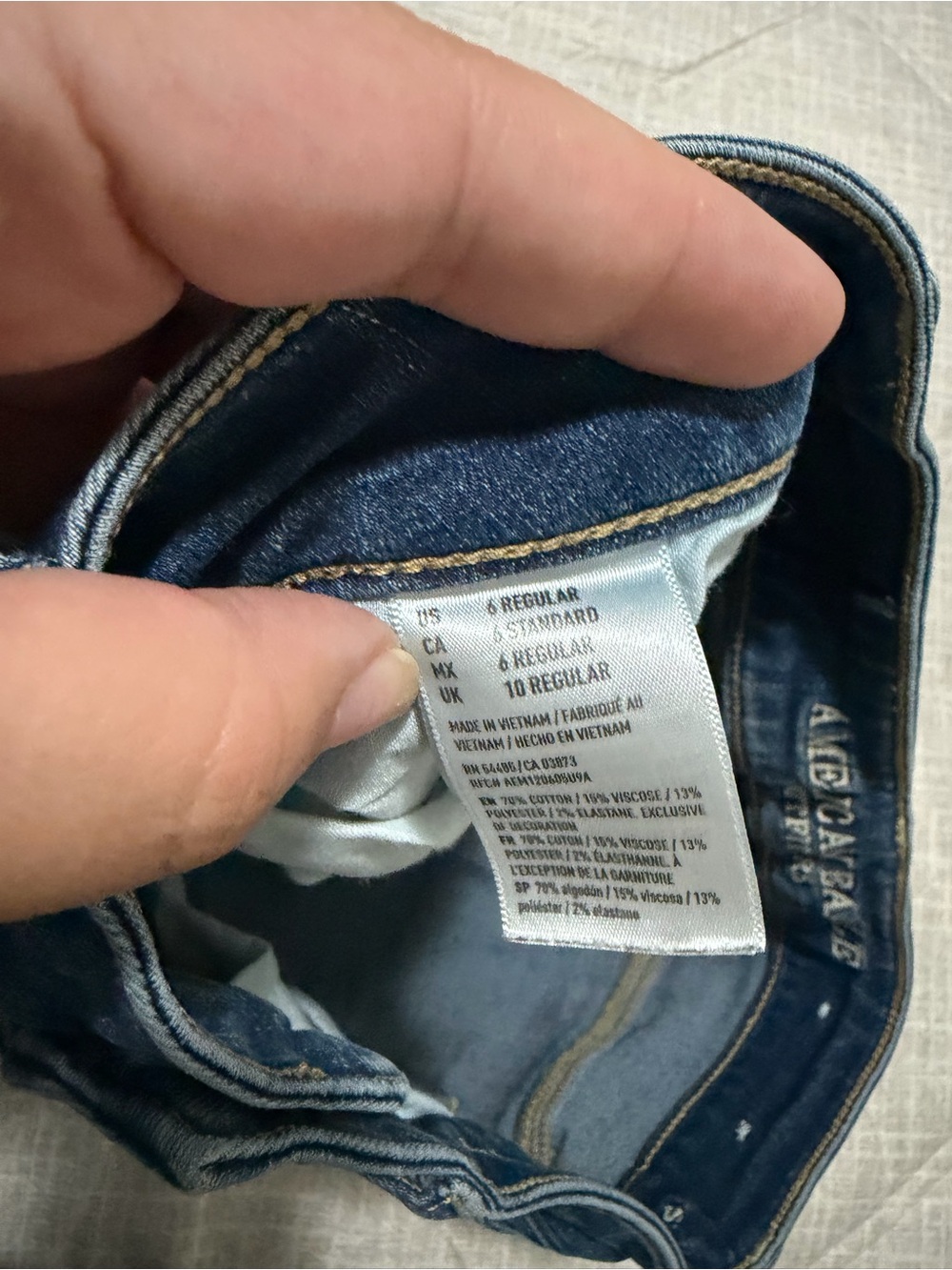 American Eagle Outfitters Dark Blue Skinny Jeans - Picture 5 of 5